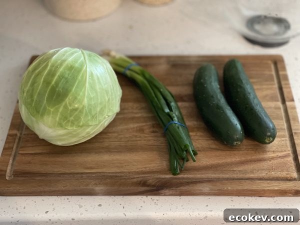 Ingredients for the salad.
