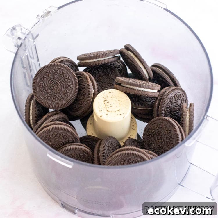 oreo cookies in food processor