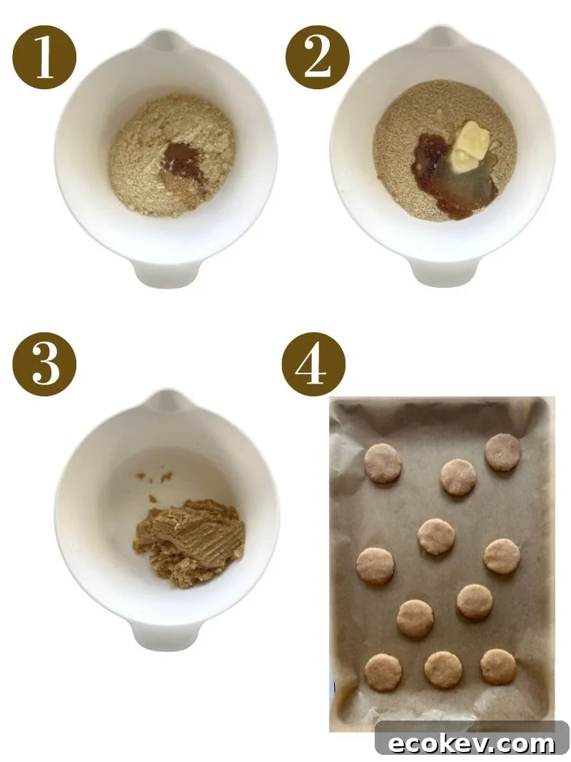 Steps to make ginger cookies without molasses.