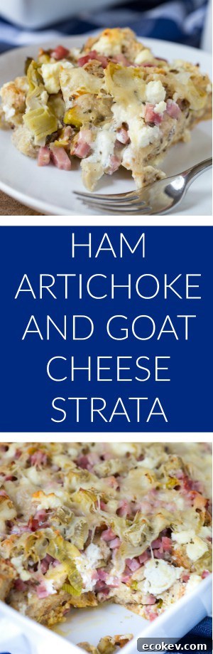 Ham Artichoke and Goat Cheese Strata