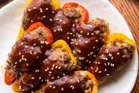 Japanese Meat-Stuffed Bell Peppers Recipe