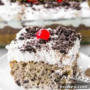 slice of cookies & cream tres leches cake