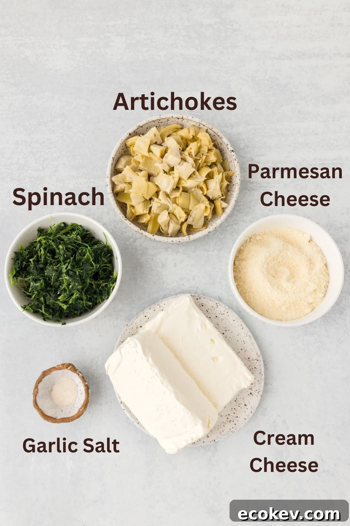 Ingredients laid out for dip
