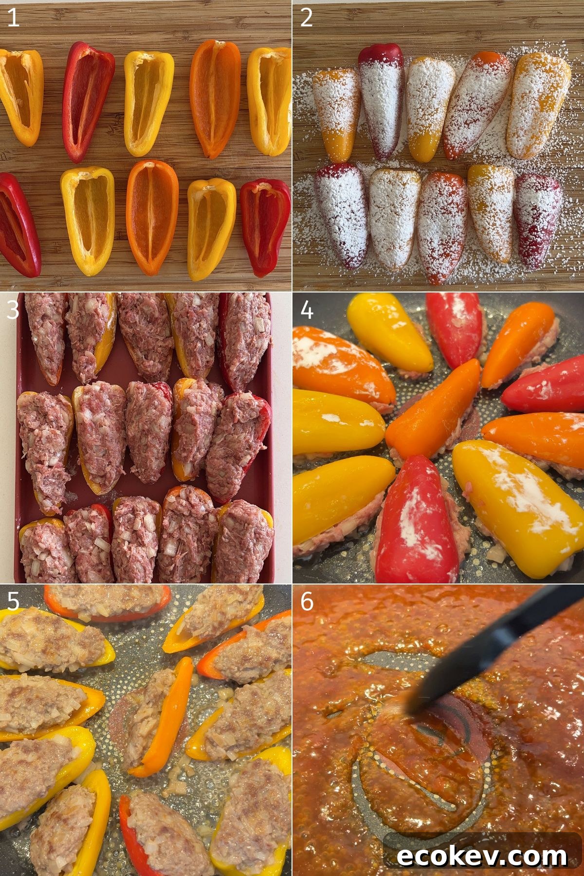 Cooking stuffed peppers