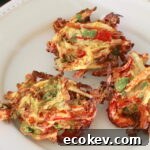 Three Pakora Close Up