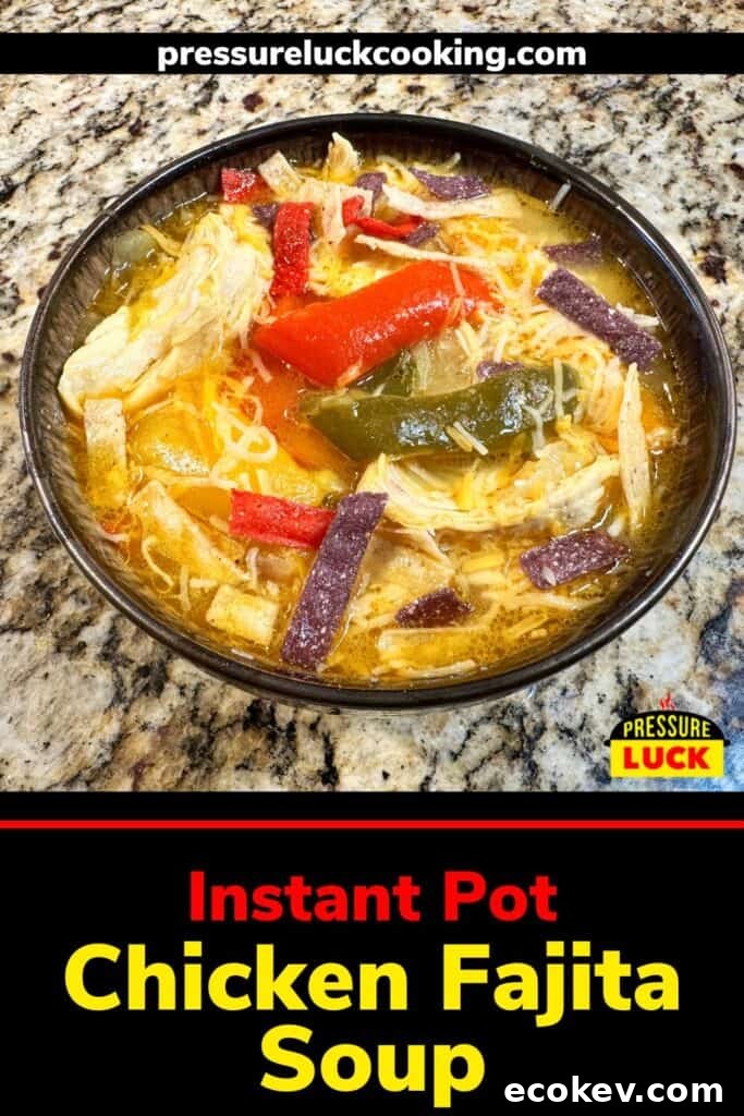 Finished bowl of Chicken Fajita Soup