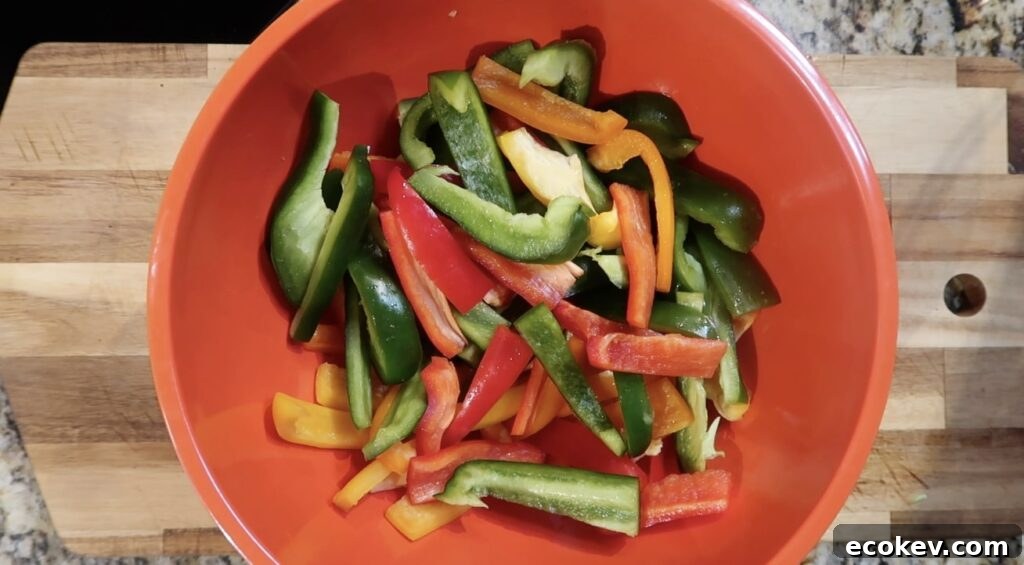 bell peppers sliced