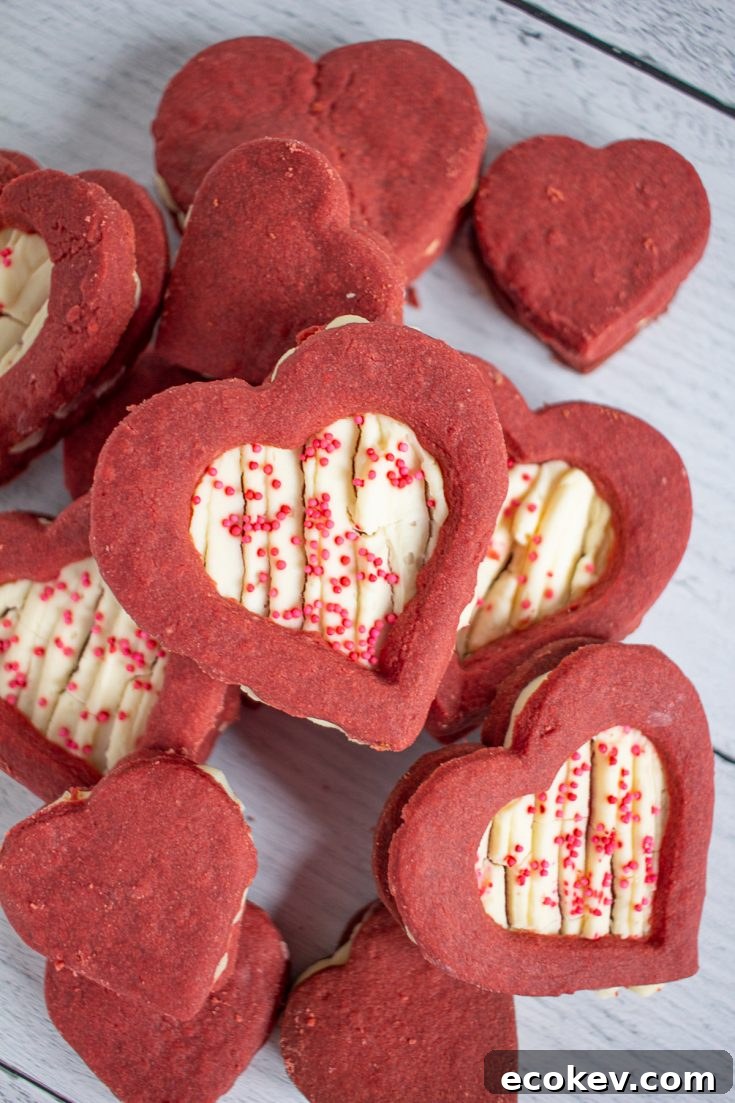 Red Velvet Shortbread Cookies