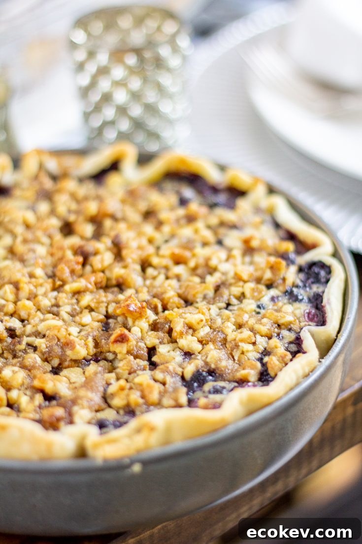 Blueberry Goat Cheese and Basil Pie