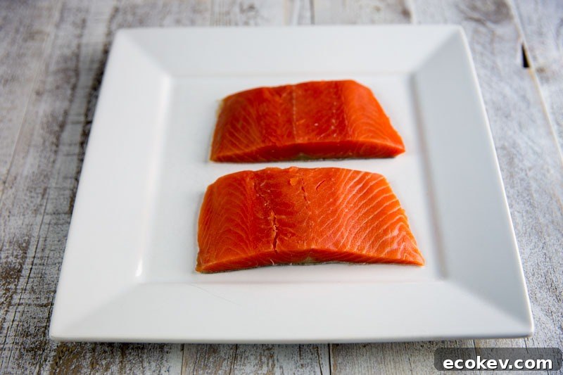 Glazed sockeye salmon on grill