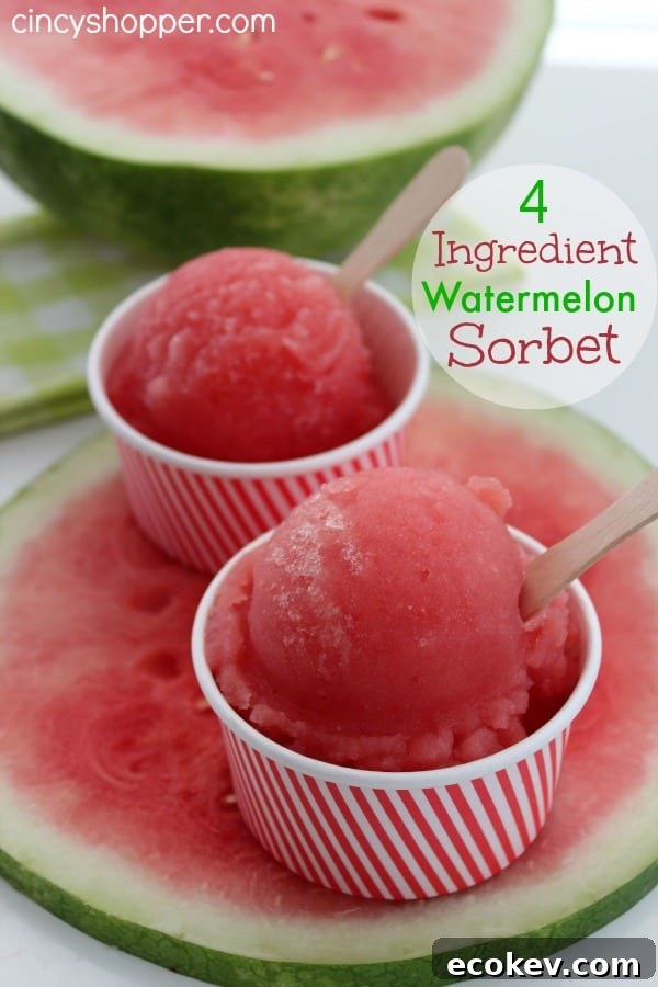 Watermelon sorbet