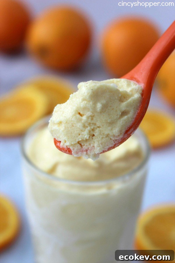 Copycat Orange Dole Whip - creamy and piping-ready