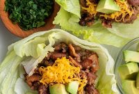 Mexican Beef Lettuce Wraps with Zesty Avocado Salsa